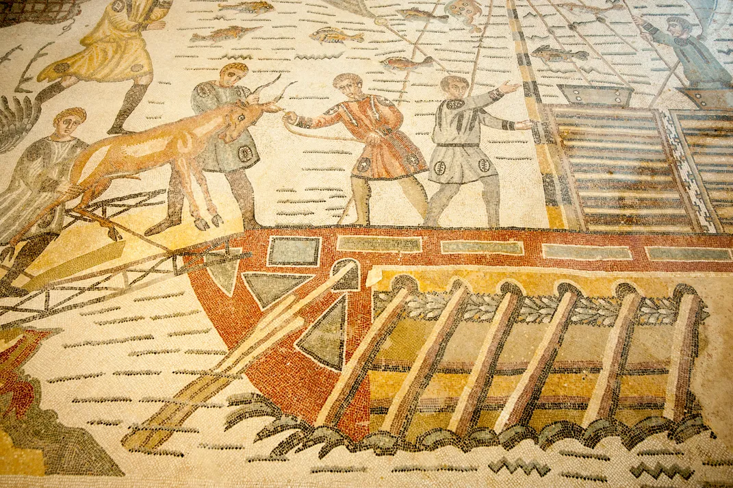Mosaics at the Roman Villa del Casale, Piazza Armerina