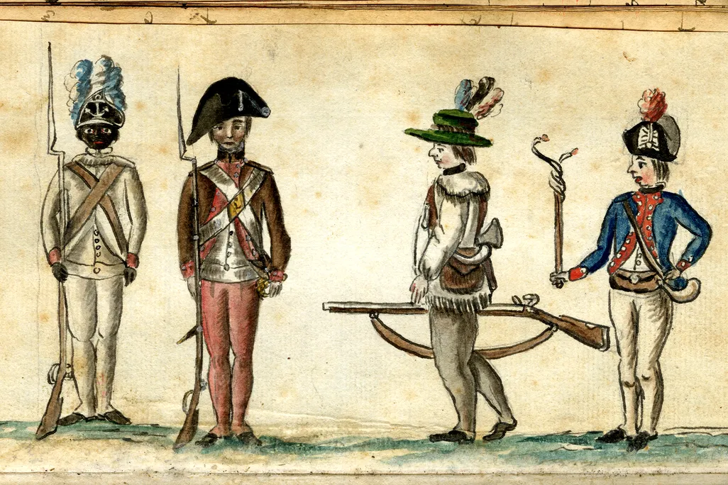 Soldiers at the siege of Yorktown
