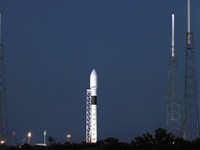 The Falcon 9 shown during ground tests at Cape Canaveral, Florida, last January.