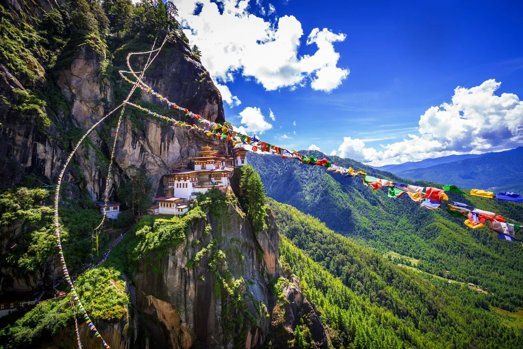 Taktsang Monastery, also known as the Tiger's Nest, near Paro, Bhutan