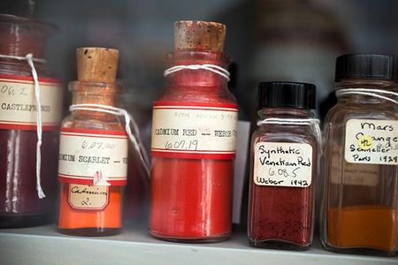 A red pigment reference from the Forbes Pigment Collection helped prove that a supposed Jackson Pollock painting was a fake.