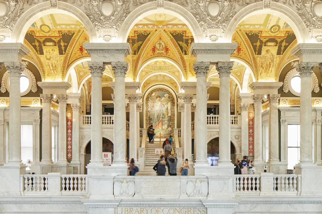 Inside the Great Hall of the Library of Congress