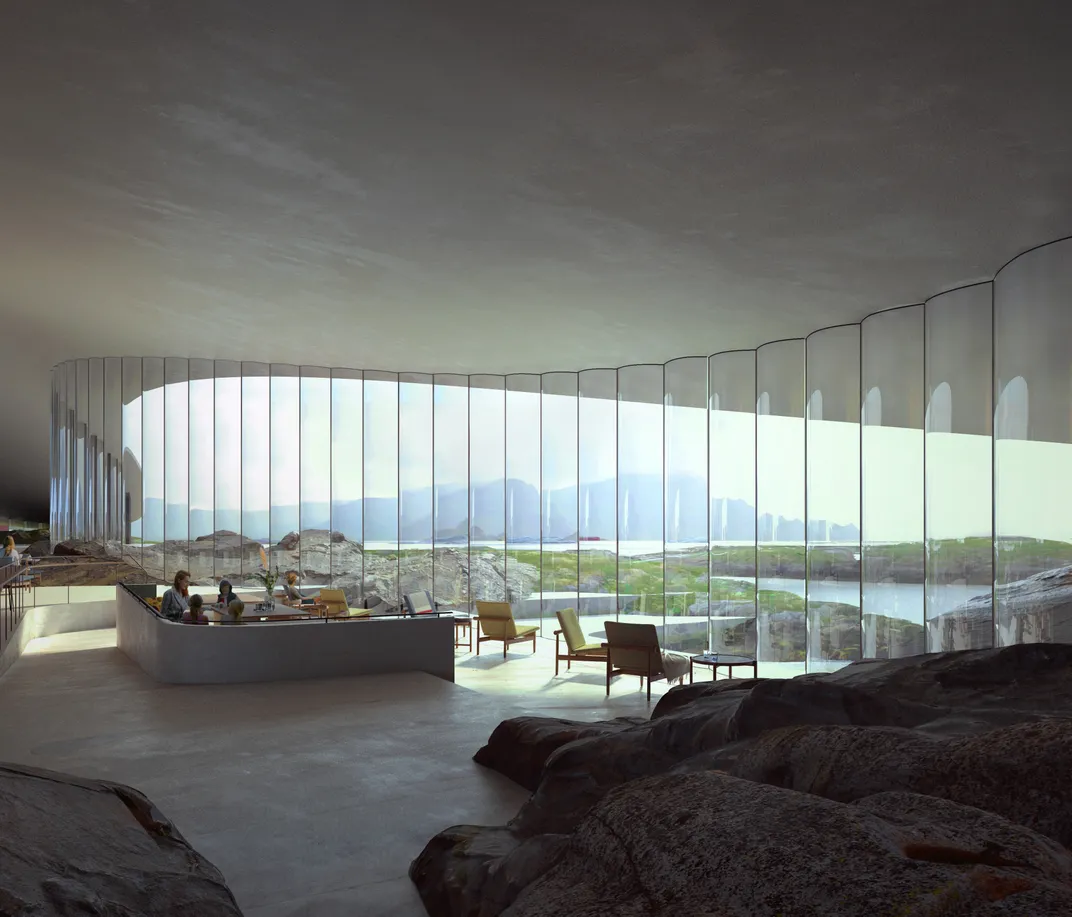 Gallery view at The Whale, a new museum in Norway