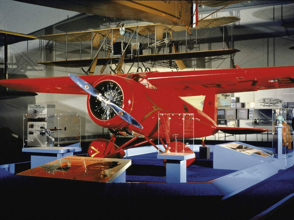 Amelia Earhart flew this Lockheed 5B Vega solo across the Atlantic and non-stop across the United States -- both firsts for a woman. Earhart left a greater legacy than her many record flights. She also helped promote aviation and air travel, especially among women, and proved that a woman could handle an airplane as well as a man.