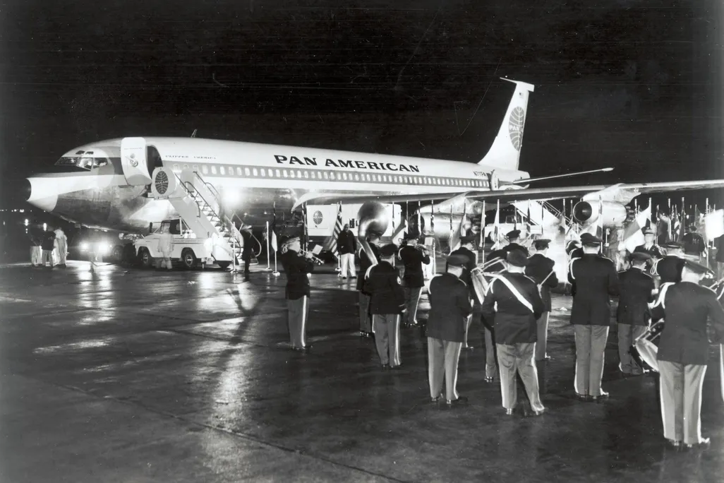 Pan Am Clipper America first transatlantic flight
