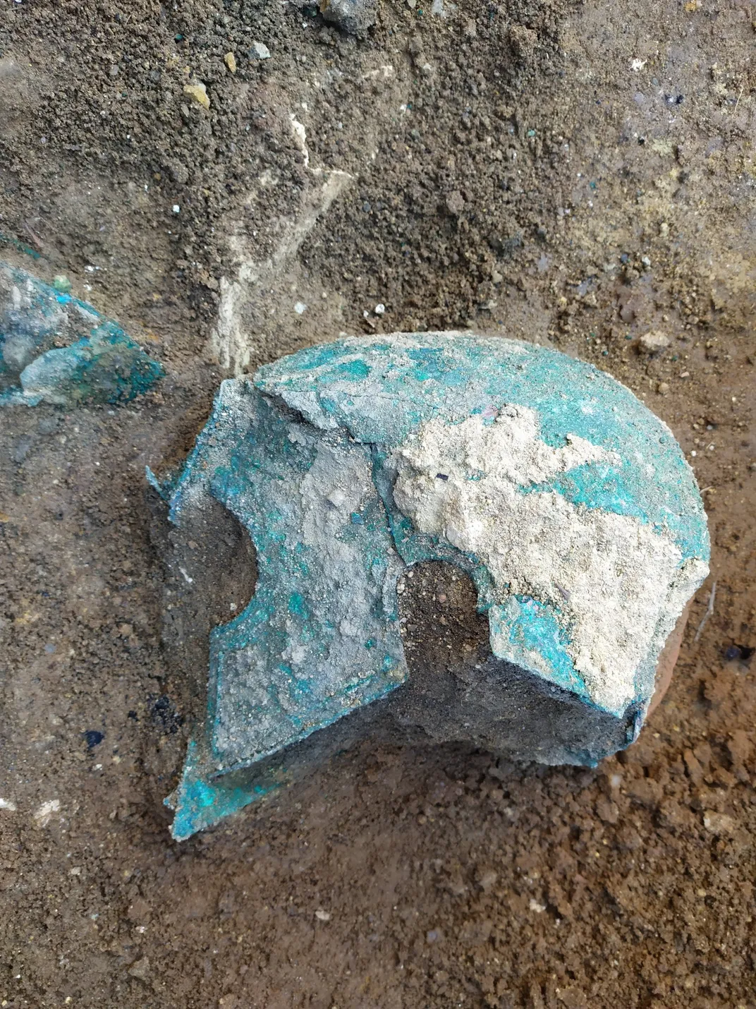 A Chalcidian helmet unearthed in the ancient Greek city of Velia