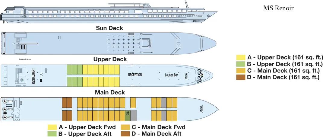 MS Renoir deck plan