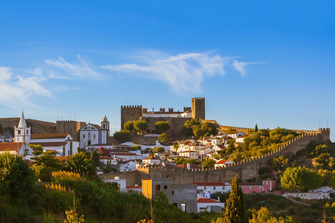 Panorama of the walled town of Óbidos