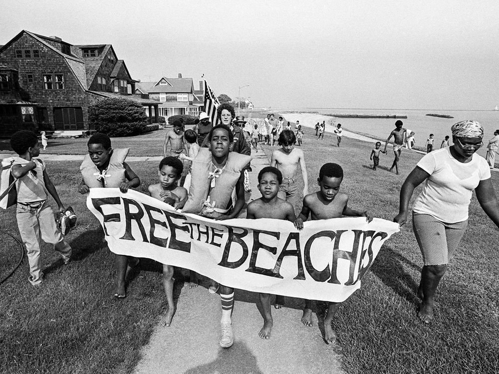 Members of Revitalization Corps marching in Old Saybrook