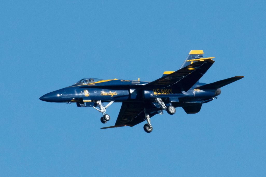 Blue Angels Hornet in flight