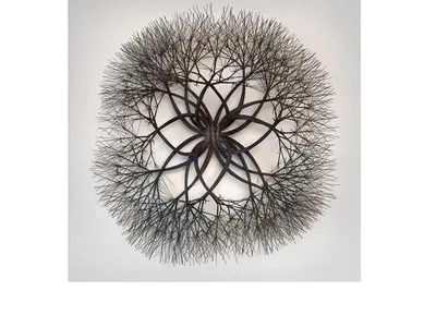 Ruth Asawa, Untitled (S.557, Wall-Mounted Tied Wire, Closed Center Twelve-Petaled Form Based on Nature), bronze wire, 38 x 38 x 12 in.