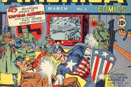 The cover of Captain America Comics #1, by Joe Simon and Jack Kirby.