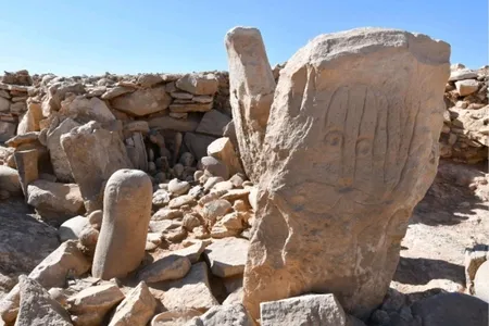 The anthropomorphic carvings represent one of the earliest examples of artistic expression in the Middle East.