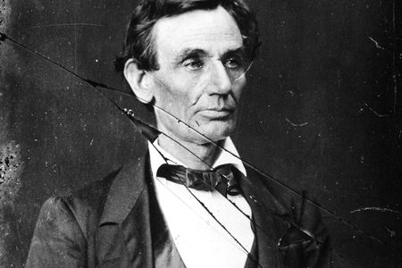 Abraham Lincoln photographed shortly after the presidential election in November 1860, by Alex Hesler of Chicago, at Lincoln's home in Springfield, Illinois.