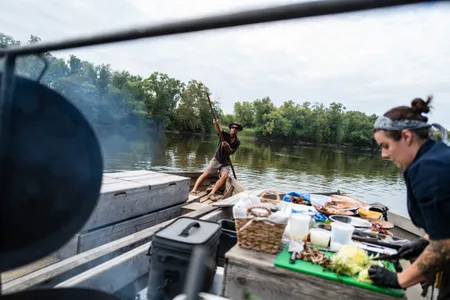 A batteau is a flat-bottomed vessel, a wooden relic of the 18th century that once carried tobacco, iron and flour through Virginia.