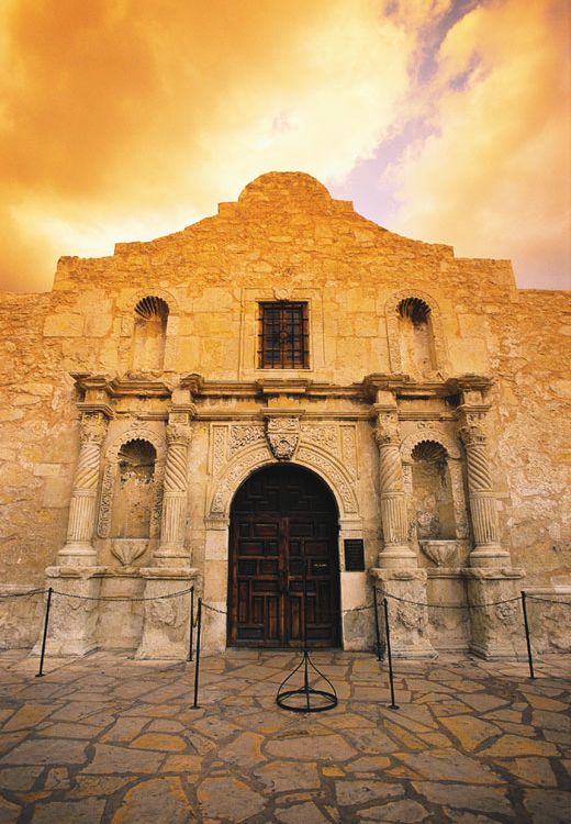 alamo fight with flag