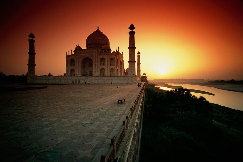 Taj Mahal sunset