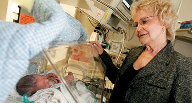 Rogone (in a San Bernadino hospital) says "my babies' motivated the inventions.