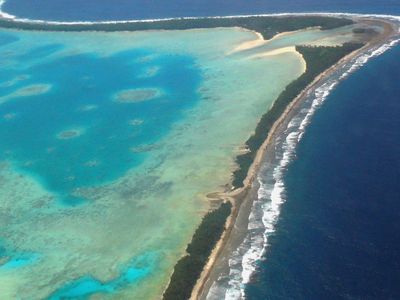 Small island nations such as Tuvalu in the South Pacific face a wide range of threats from climate change, including rising seas that will inundate the land.