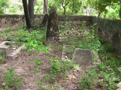 Swahili people maintained matrilineal family burial gardens such as this one in Faza, Kenya.