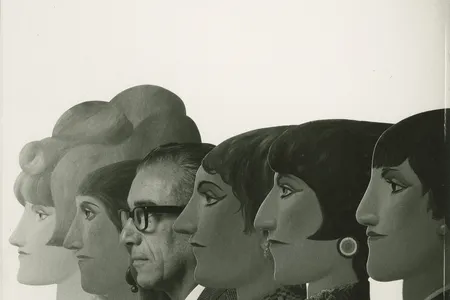 Leo Lionni with profile cut outs, c. 1970
