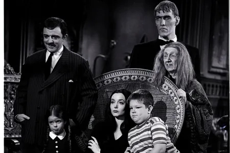 The cast of 'The Addams Family' poses for a publicity shot.