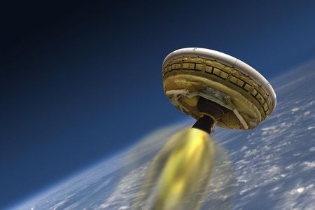 An artist’s concept of NASA’s Low-Density Supersonic Decelerator 