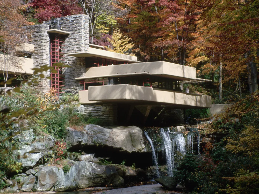 Exterior of Fallingwater by Frank Lloyd Wright