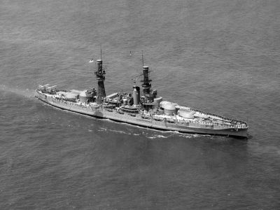 Meteorological records from USS&nbsp;Pennsylvania, seen here off the Virginia coast in 1927, helped fill a gap in 20th century marine weather records.