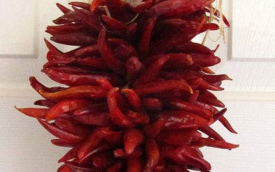 Dried chili pepper wreath