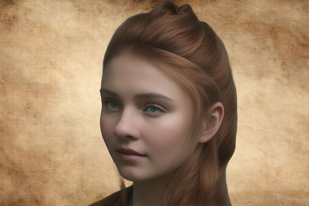 Digital image of woman's face