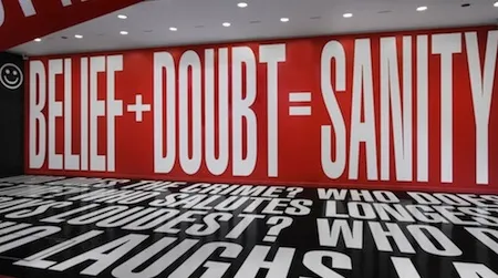 Barbara Kruger offers words of wisdom at the new installation at the Hirshhorn, just in time for the political conventions.