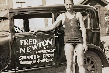 Fred Newton promotes his record-breaking journey.