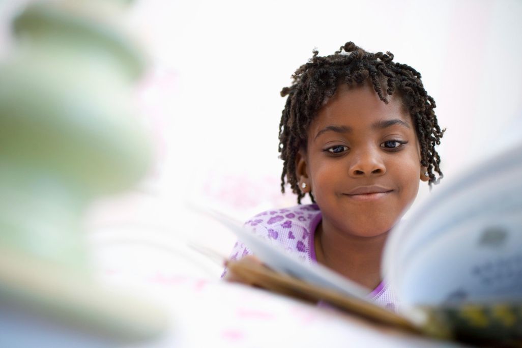 girl with book