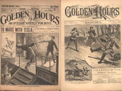 These two covers are emblematic of the popular "Golden Hours" papers