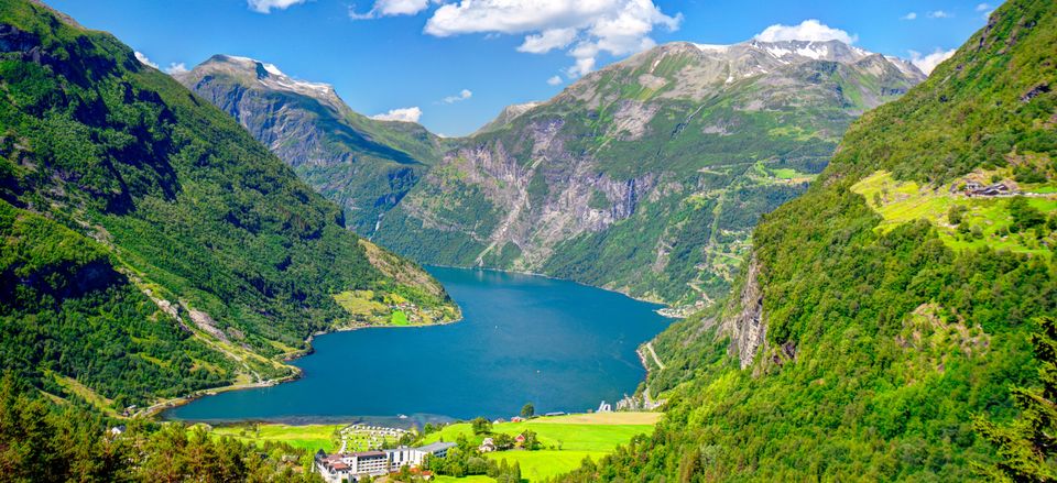  Mountains of the Geirangerfjord, a World Heritage site in Norway 