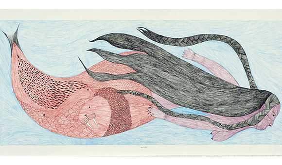 Ningiukulu Teevee, (Canadian [Cape Dorset], b. 1963), 