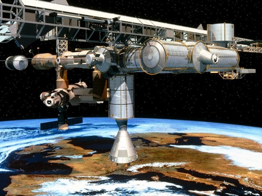 international space station cutaway