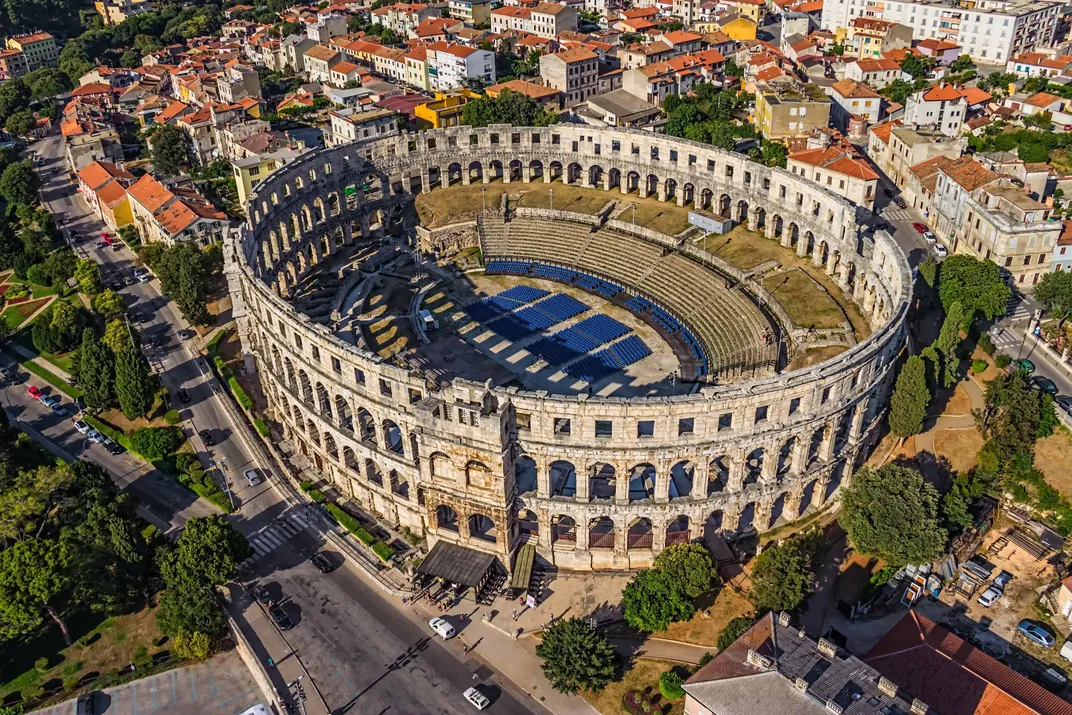 Roman amphitheater in Pula