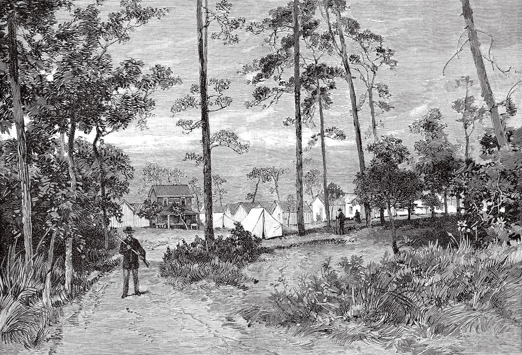 Sand Hills Hospital near Jacksonville, site of a yellow fever epidemic.