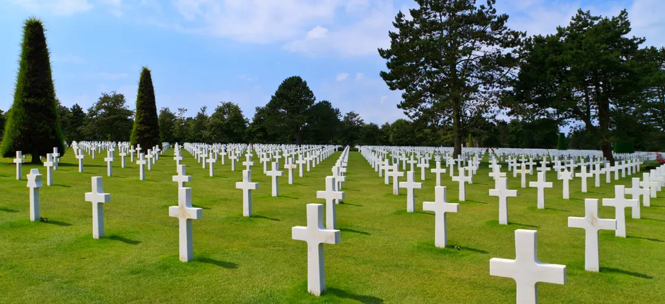  World War II cemetery near Omaha Beach, Normandy 