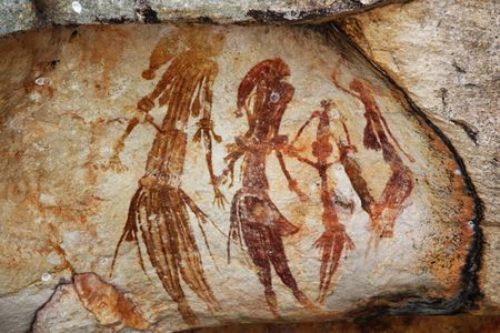 So-called Gwion figures feature prominently in some Aboriginal artworks. New research shows some of these paintings may have been completed as recently as 12,000 years ago.