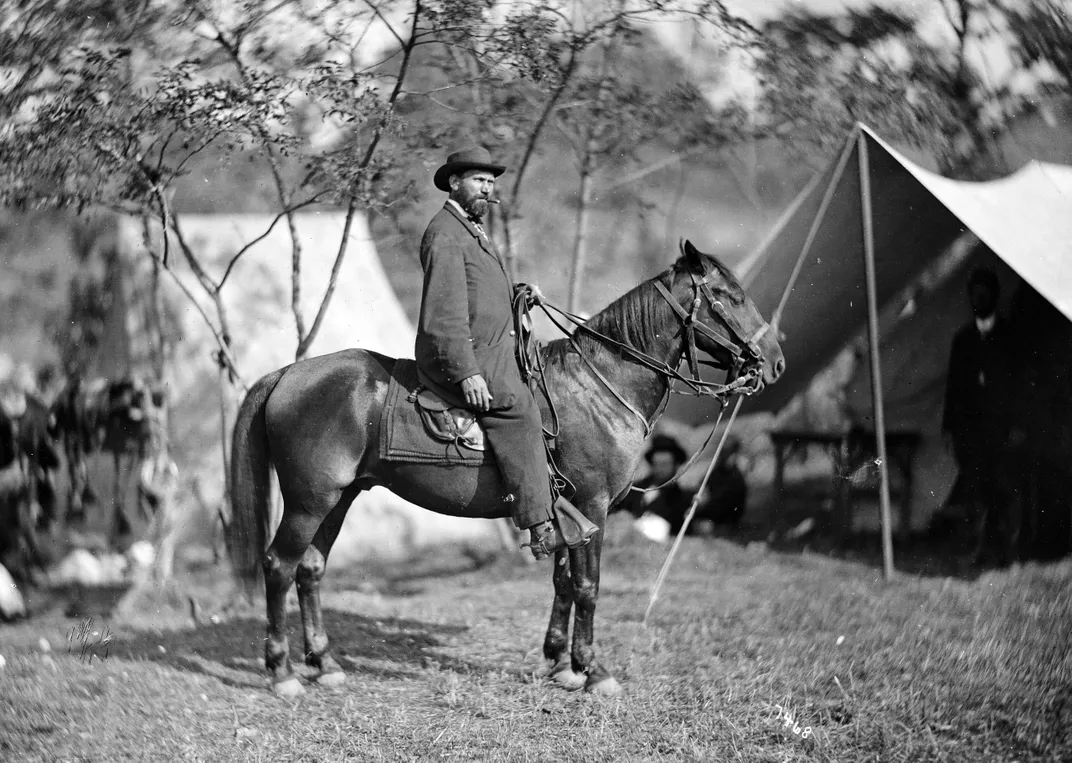 Allan Pinkerton on horseback in 1862