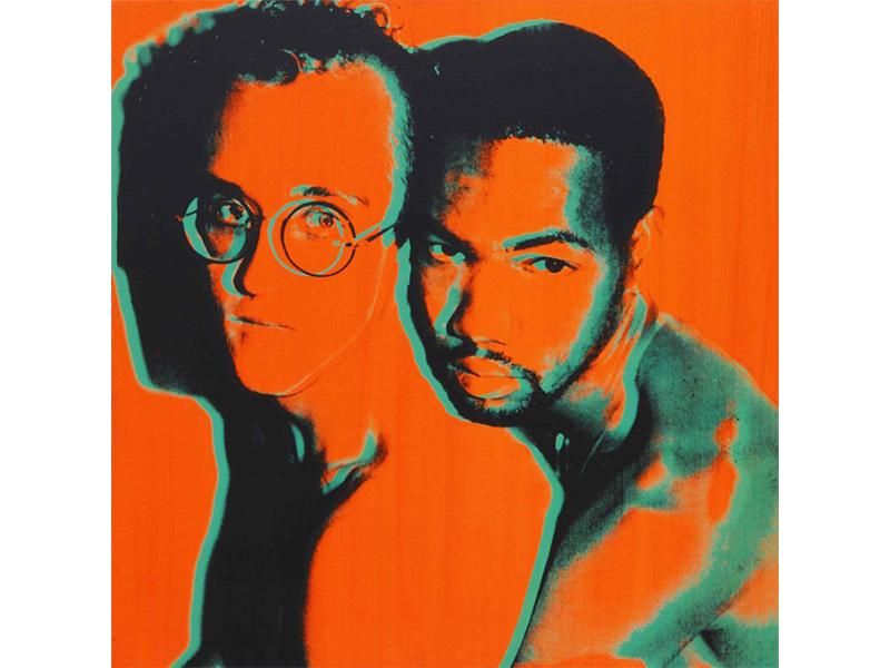 Andy Warhol print of Haring and Juan DuBose