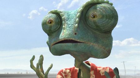 Rango (Johnny Depp) in Rango, from Paramount Pictures and Nickelodeon Movies