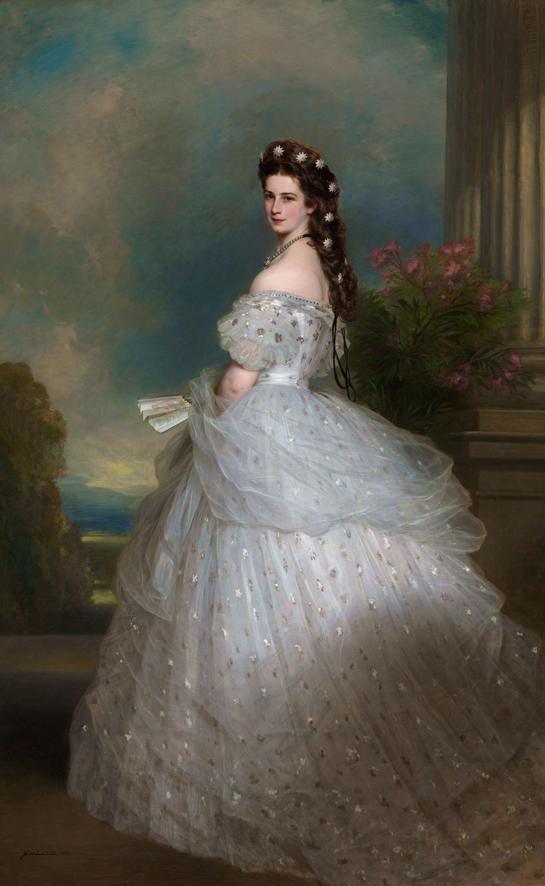 One of the most iconic depictions of Elisabeth, an 1865 portrait by Franz Xaver Winterhalter