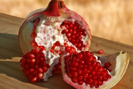 An opened pomegranate