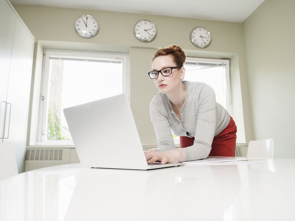 Woman on Computer