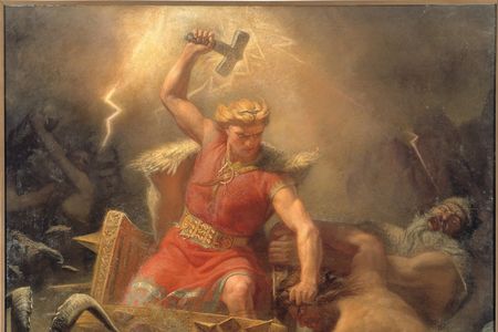 Thor's Fight with the Giants by M.E. Winge, 1872