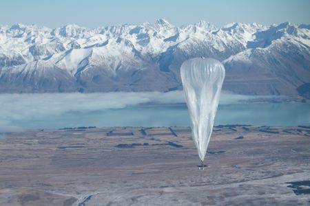 One of Google’s Project Loon balloons launched in June 2013 over Christchurch, New Zealand’s south island.